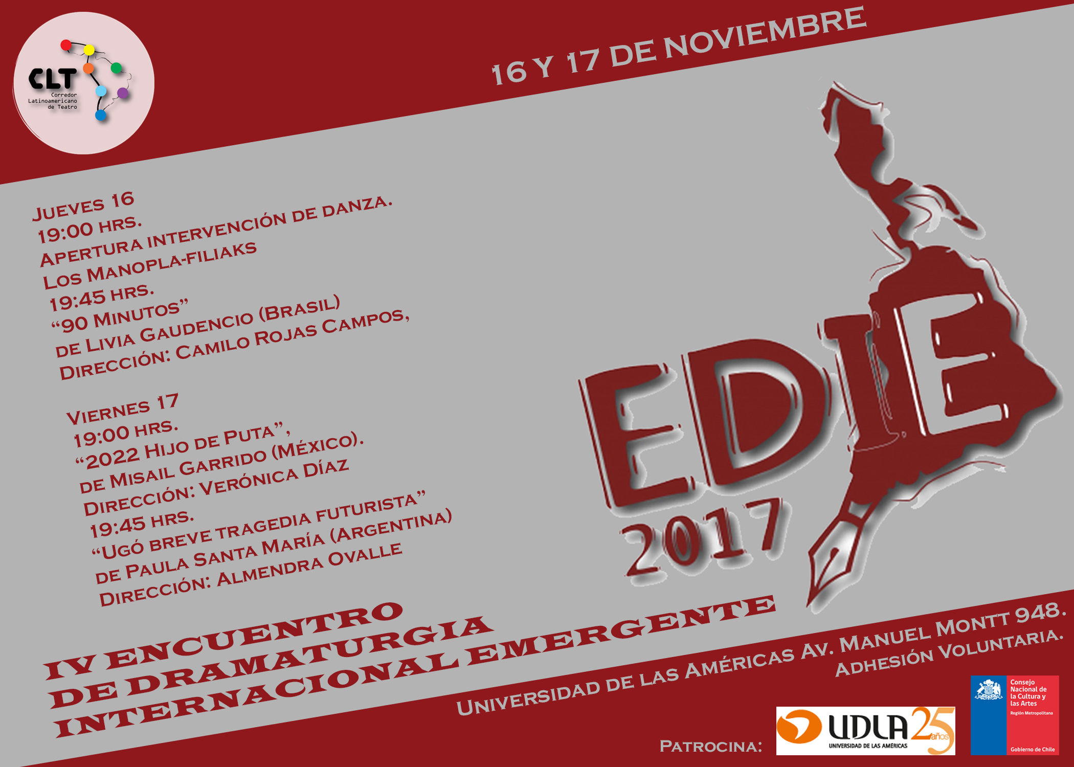 Dramaturgia latinoamericana contemporánea es llevada a escena por tres directores chilenos