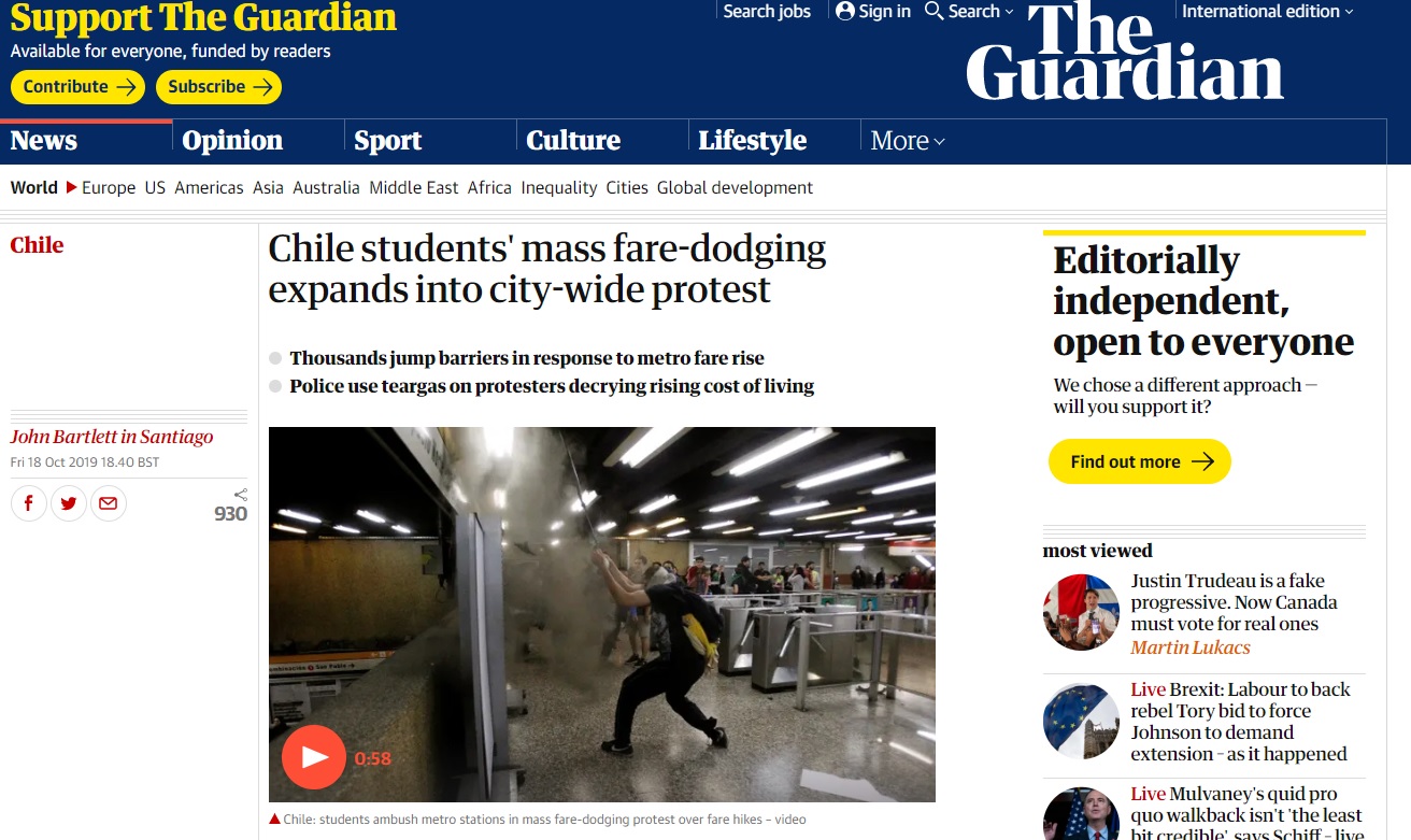La cobertura de los medios extranjeros sobre 