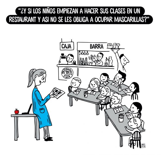 Mascarilla en las escuelas por @maxfeito